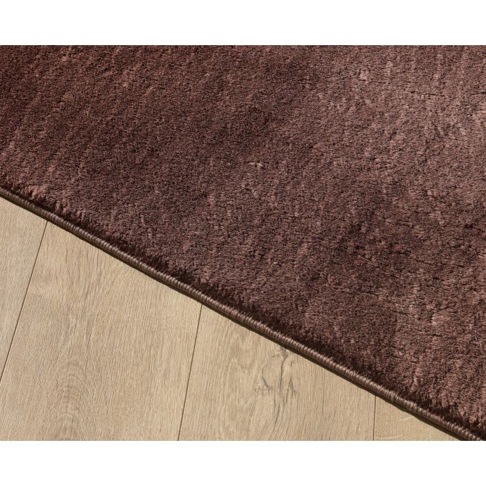 Catwalk antislip vloerkleed laagpolig rond Ø 80cm bruin