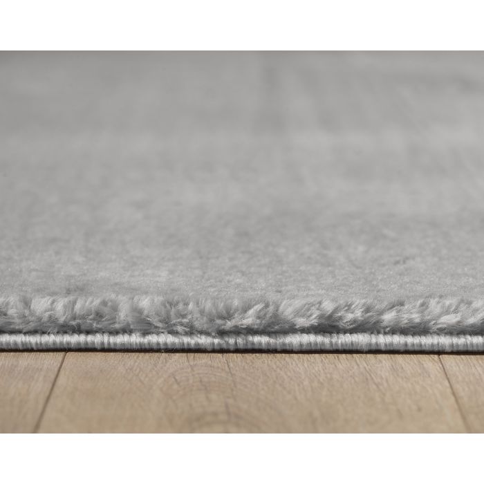Catwalk antislip vloerkleed laagpolig rechthoek 60x100cm zilverkleur
