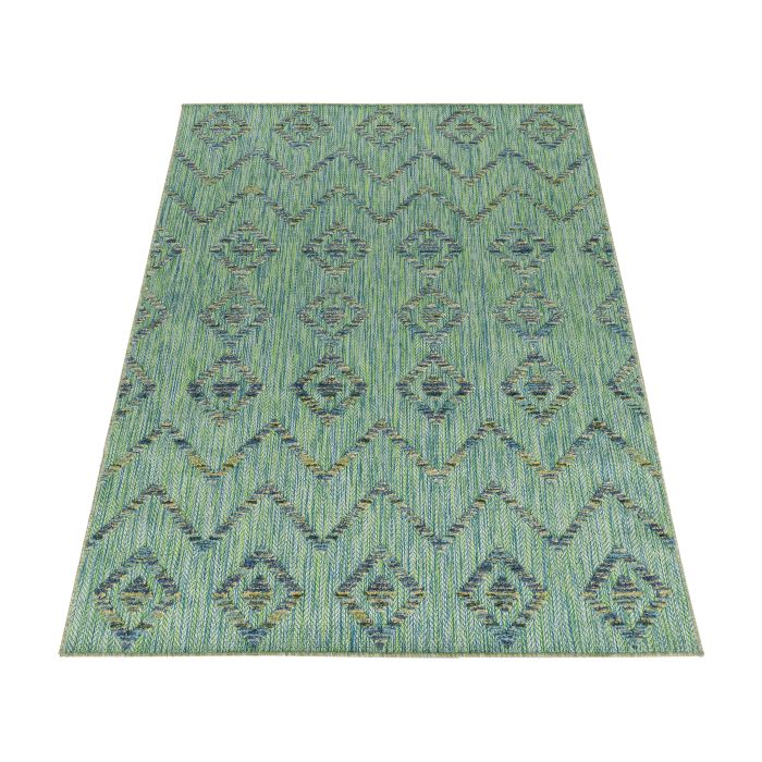 Bahama Wavy buitenkleed hoog-laagpolig rechthoek 200x290cm groen