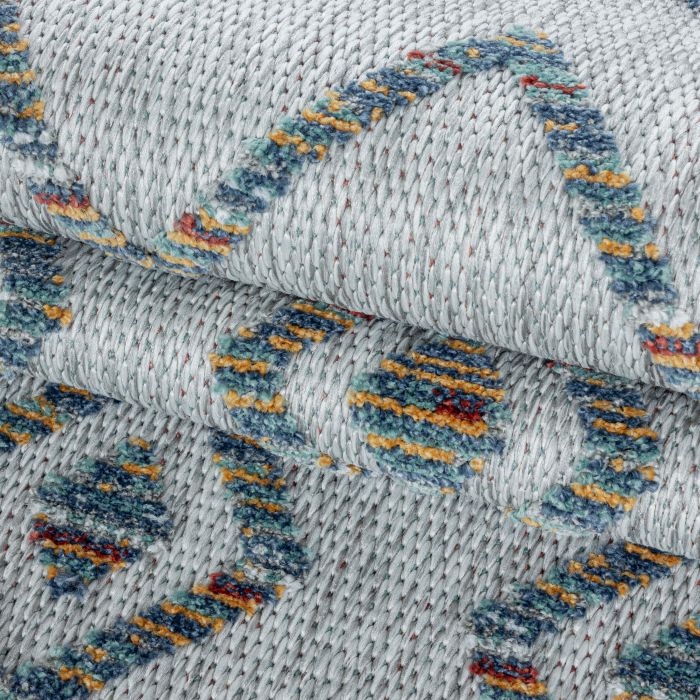 Bahama Wavy buitenkleed hoog-laagpolig loper 80x250cm multikleur