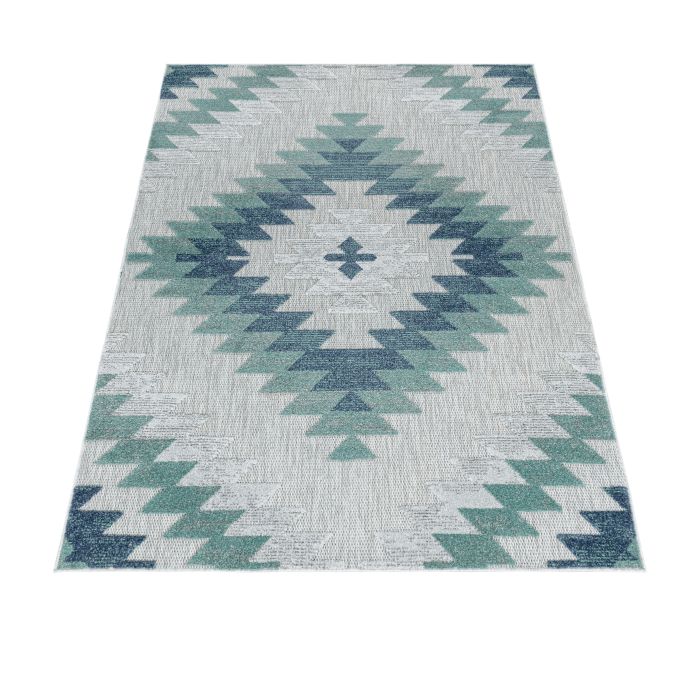 Bahama Jaky buitenkleed hoog-laagpolig loper 80x250cm blauw