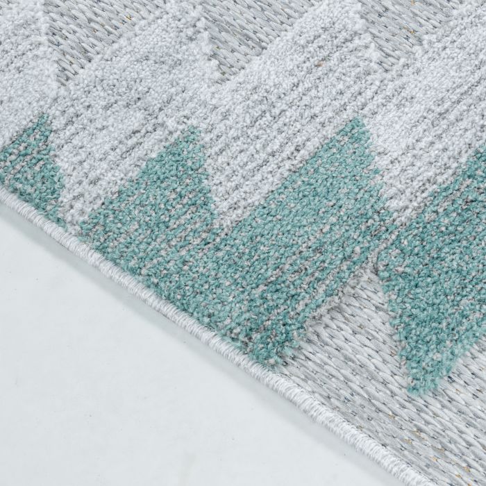 Bahama Jaky buitenkleed hoog-laagpolig loper 80x250cm blauw