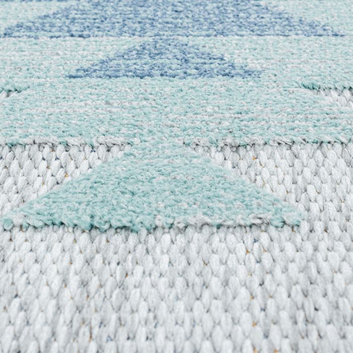 Bahama Jaky buitenkleed hoog-laagpolig rechthoek 200x290cm blauw