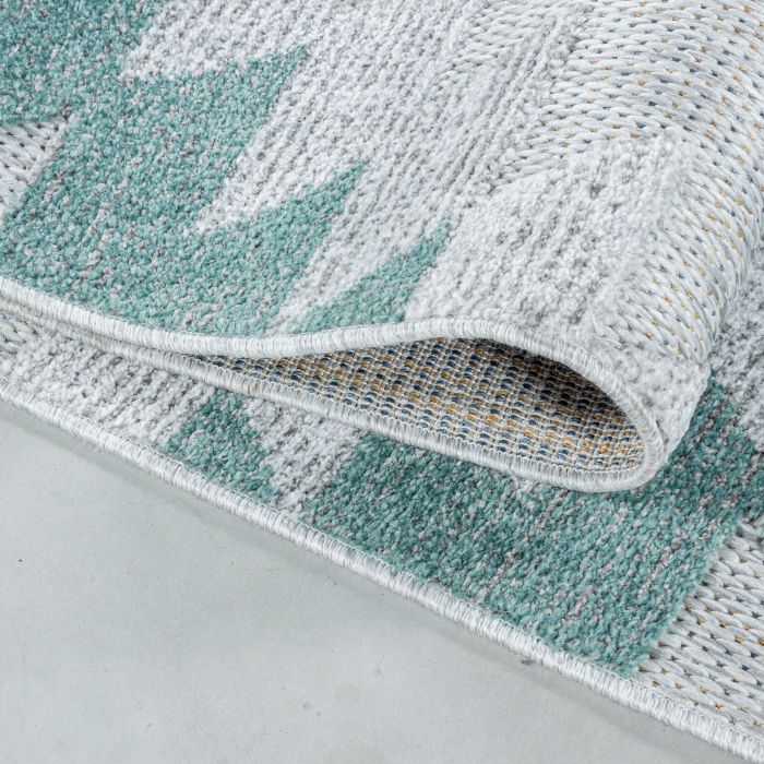 Bahama Jaky buitenkleed hoog-laagpolig rechthoek 200x290cm blauw