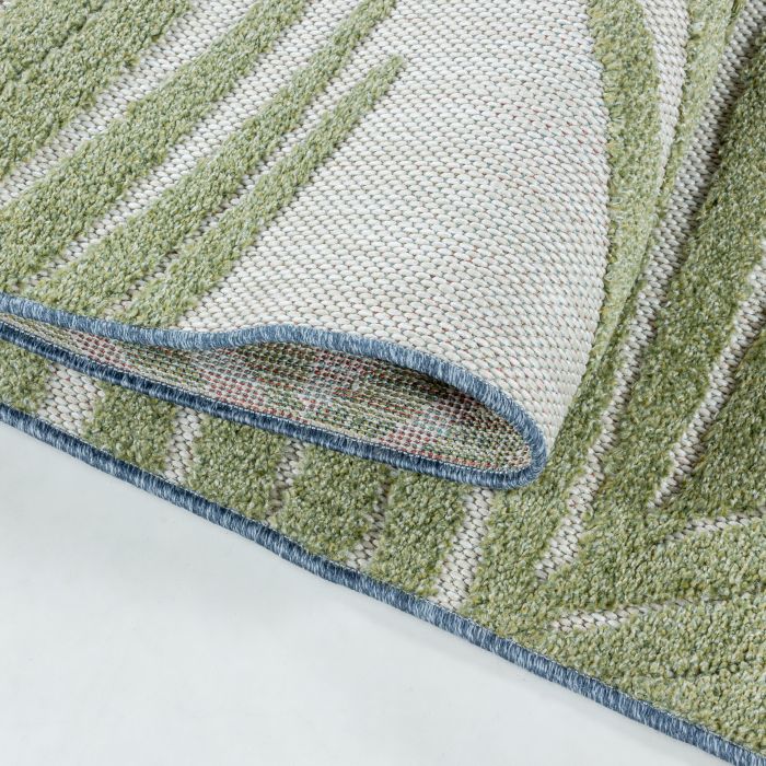 Bahama Palm buitenkleed hoog-laagpolig rechthoek 120x170cm groen