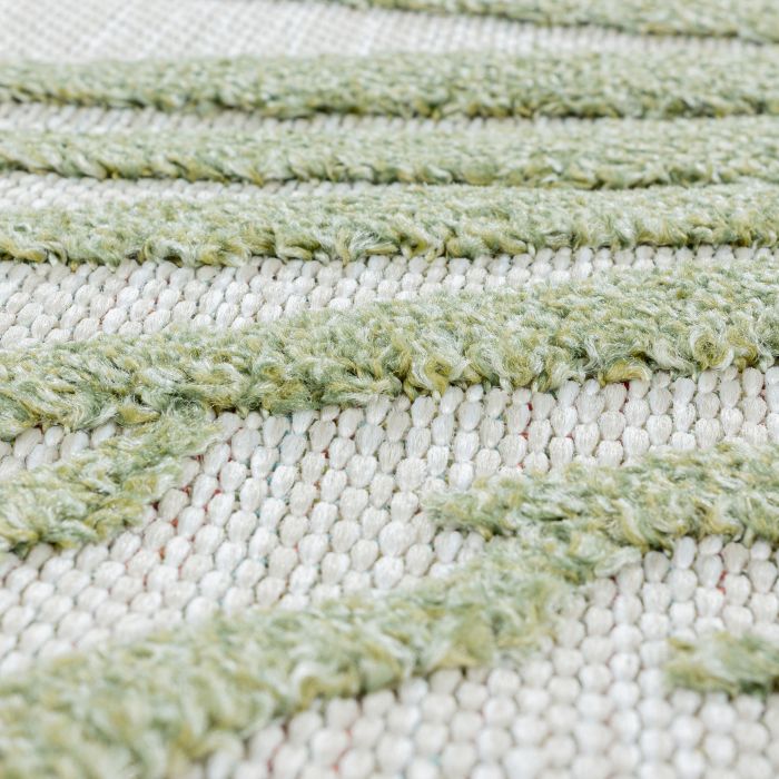 Bahama Palm buitenkleed hoog-laagpolig rechthoek 140x200cm groen