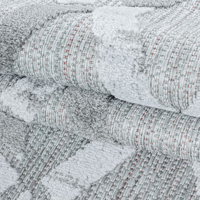 Bahama Xury buitenkleed hoog-laagpolig rechthoek 80x150cm grijs