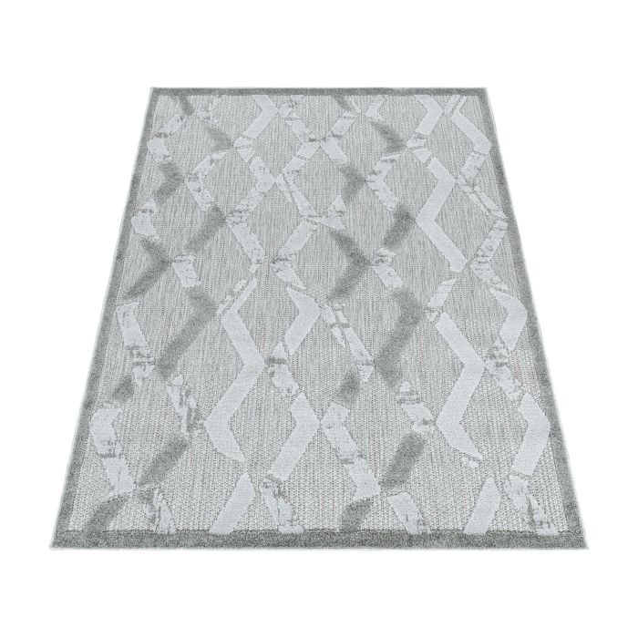 Bahama Xury buitenkleed hoog-laagpolig rechthoek 80x150cm grijs