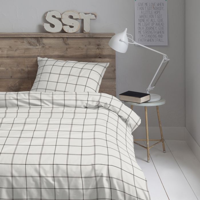 Cinderella Kody 1-persoons dekbedovertrekset 135x200cm flanel gebroken wit