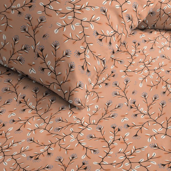 Cinderella Merel 2-persoons dekbedovertrekset 200x220cm katoen terra roze