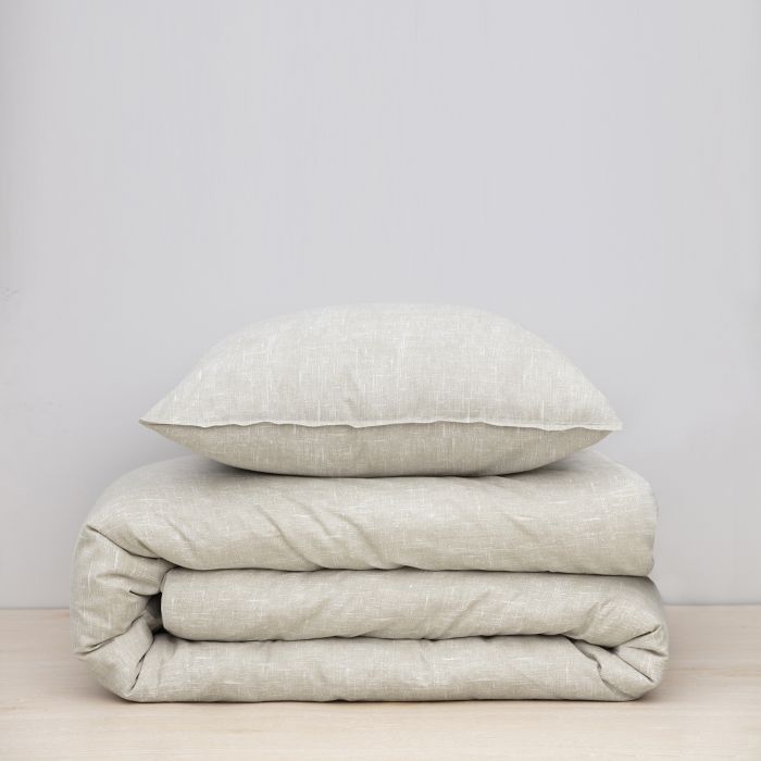 Damai Ebba 1-persoons dekbedovertrekset 140x220cm bio katoen beige
