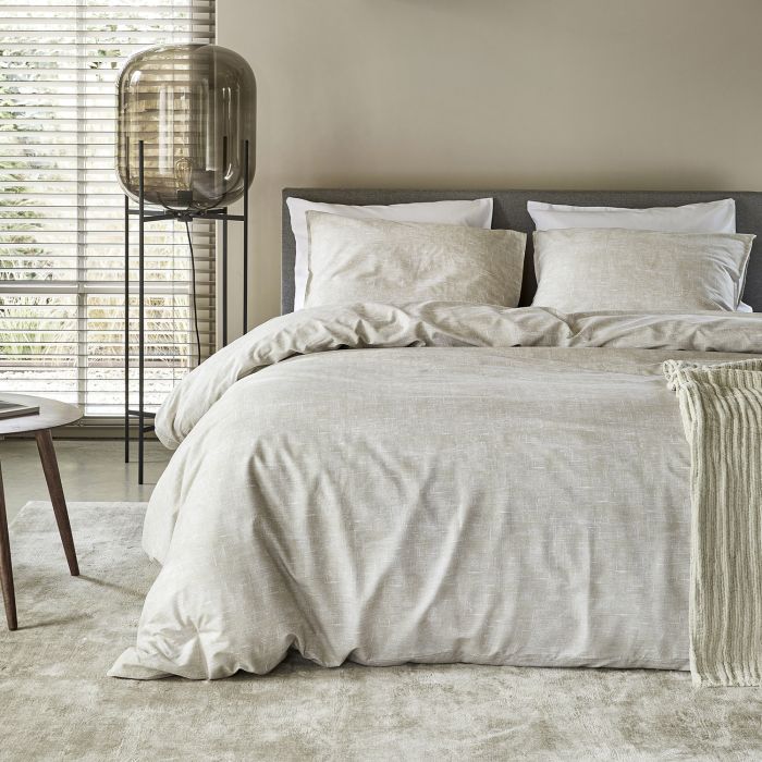 Damai Ebba 2-persoons dekbedovertrekset 200x220cm bio katoen beige