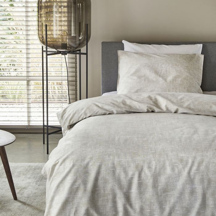 Damai Ebba 1-persoons dekbedovertrekset 135x200cm bio katoen beige