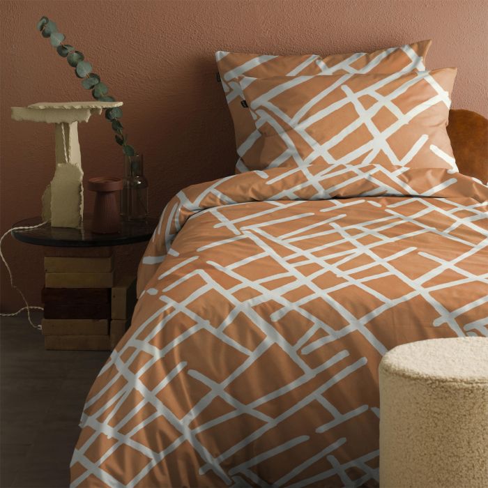 Damai Kline 1-persoons dekbedovertrekset 135x200cm katoen karamel