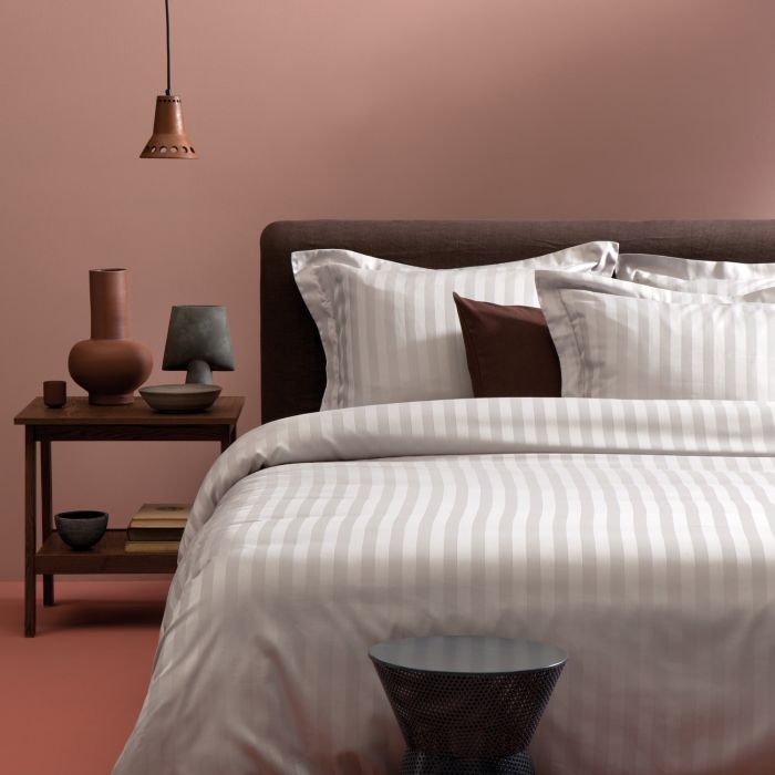 Damai Linea Lits-jumeaux dekbedovertrekset 240x220cm satijn gletsjerblauw