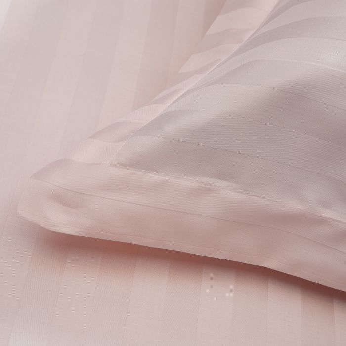 Damai Linea 2-persoons dekbedovertrekset 200x200cm satijn blozend roze