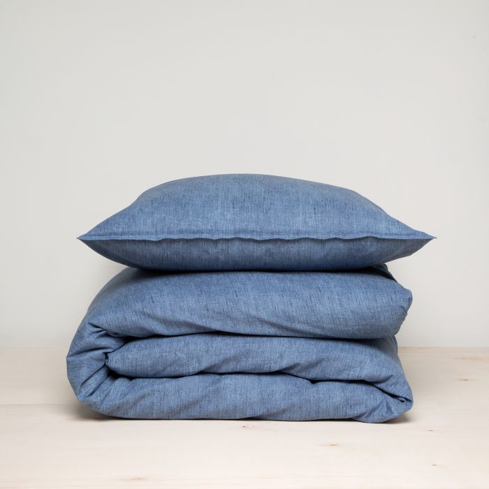 Damai Mik 1-persoons dekbedovertrekset 140x220cm katoen denim