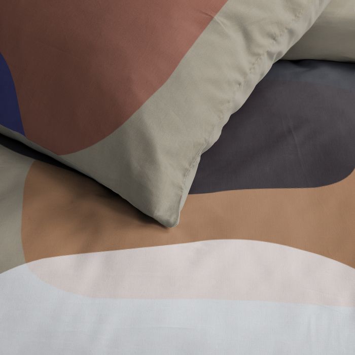 Damai Miro 2-persoons dekbedovertrekset 200x220cm katoen warmgrijs