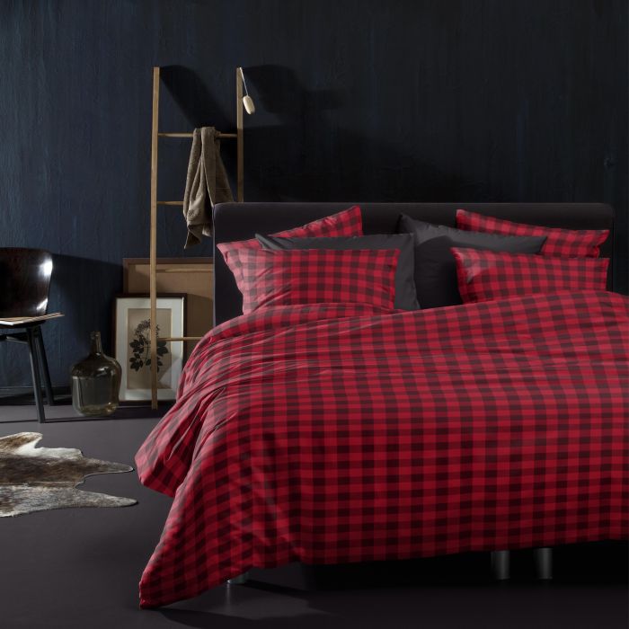 Damai Timber Lits-jumeaux XL dekbedovertrekset 260x220cm flanel rood