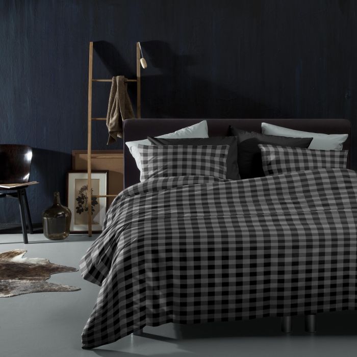Damai Timber 2-persoons dekbedovertrekset 200x220cm flanel grijs