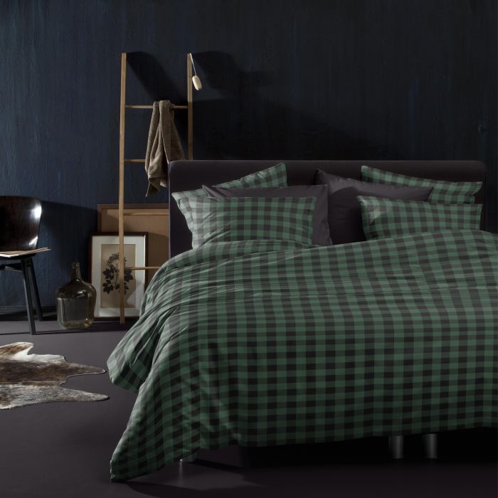Damai Timber 2-persoons dekbedovertrekset 200x200cm flanel groen