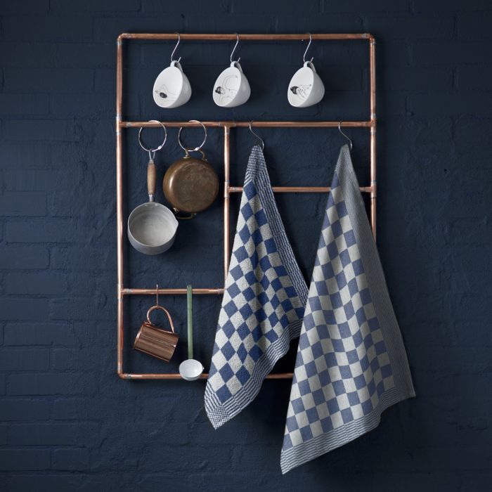 DDDDD Barbeque theedoek 65x65cm blauw (6 stuks)