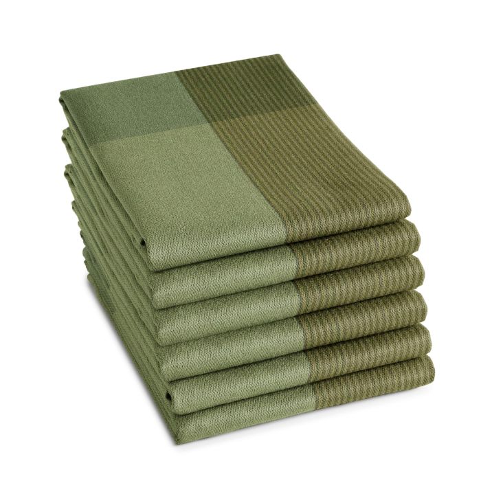 DDDDD Blend theedoek 60x65cm olijfgroen (6 stuks)