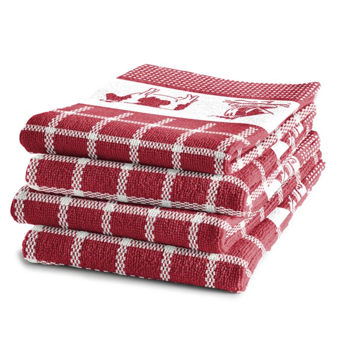DDDDD Dutchie keukendoek 50x55cm rood (6 stuks)