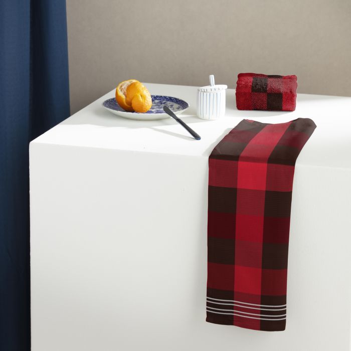 DDDDD Feller theedoek 60x65cm rood (6 stuks)
