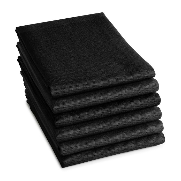 DDDDD Logo theedoek 60x65cm zwart (6 stuks)