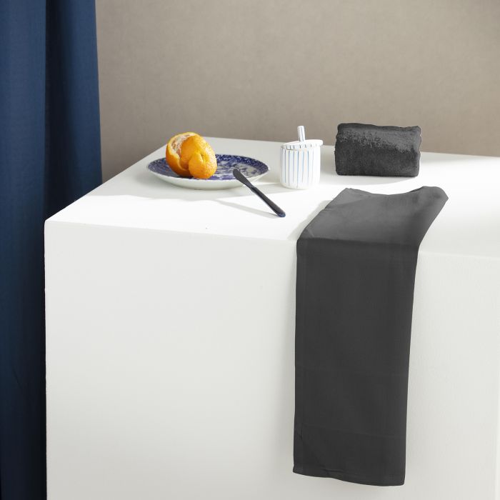 DDDDD Logo theedoek 60x65cm antraciet (6 stuks)