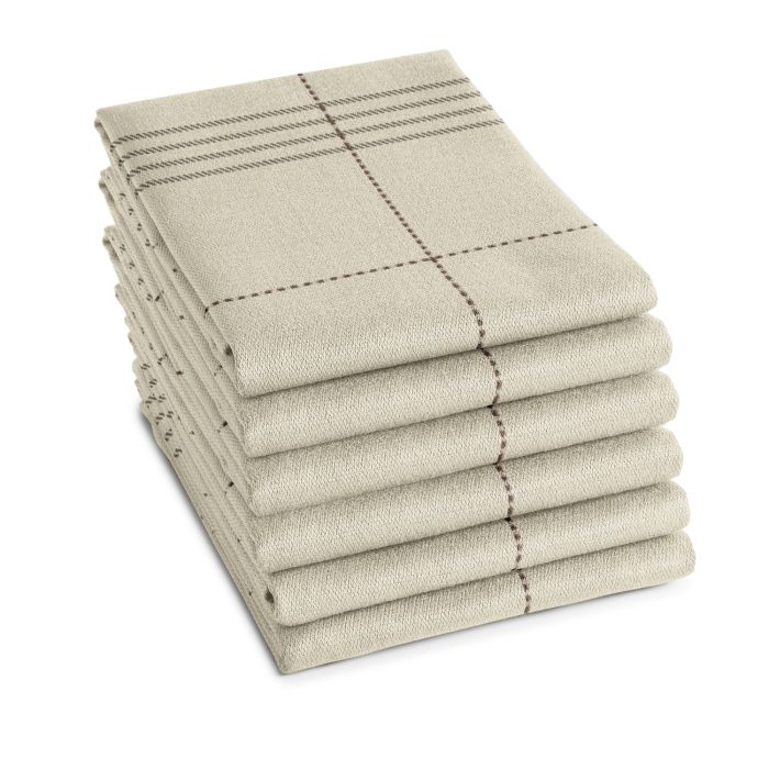 DDDDD Morvan theedoek 60x65cm bio katoen natuurkleur (6 stuks)