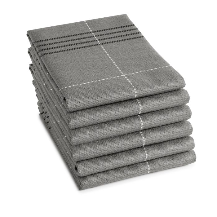 DDDDD Morvan theedoek 60x65cm bio katoen grijs (6 stuks)