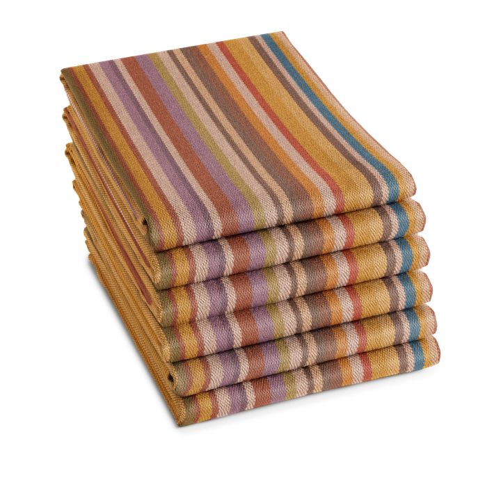 DDDDD Over The Rainbow theedoek 60x65cm terra (6 stuks)