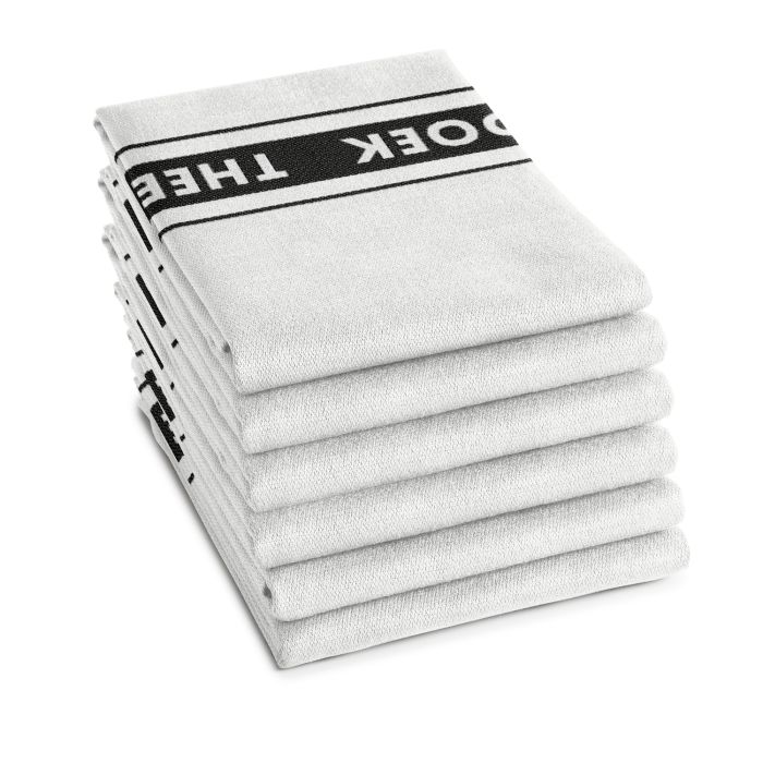 DDDDD Pelle theedoek 60x65cm wit (6 stuks)