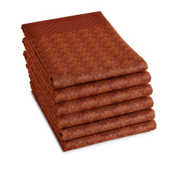 DDDDD Petals theedoek 60x65cm herfstrood (6 stuks)
