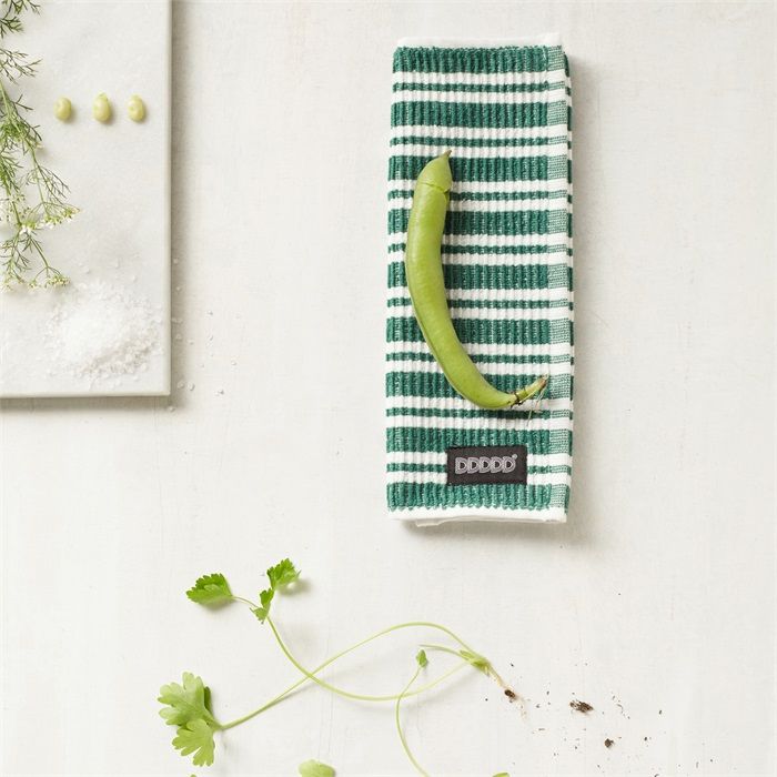 DDDDD Classic Stripe vaatdoek 30x30cm groen (4 stuks)