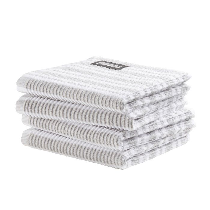DDDDD Classic Stripe vaatdoek 30x30cm lichtgrijs (4 stuks)