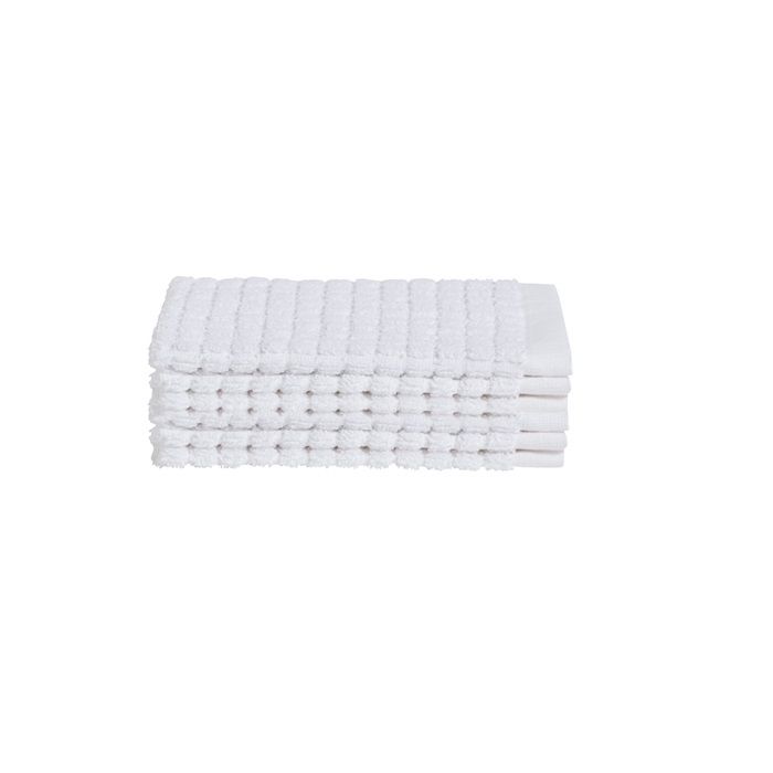 Seahorse Cube washand 16x21cm wit (6 stuks)
