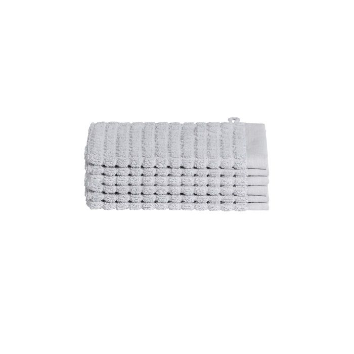 Seahorse Cube washand 16x21cm zilveren wolk (6 stuks)