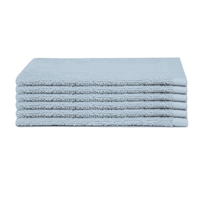 Seahorse Pure washand 16x21cm blauw (6 stuks)