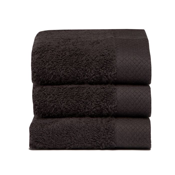 Seahorse Pure gastendoek 30x50cm basalt (3 stuks)