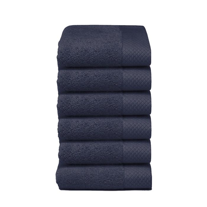 Seahorse Pure gastendoek 30x50cm indigo (6 stuks)