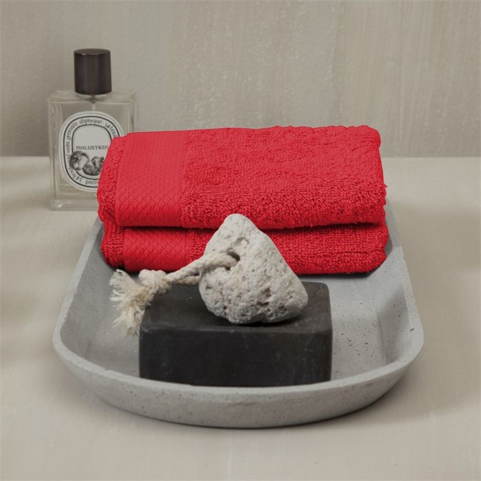 Seahorse Pure gastendoek 30x50cm rood (6 stuks)