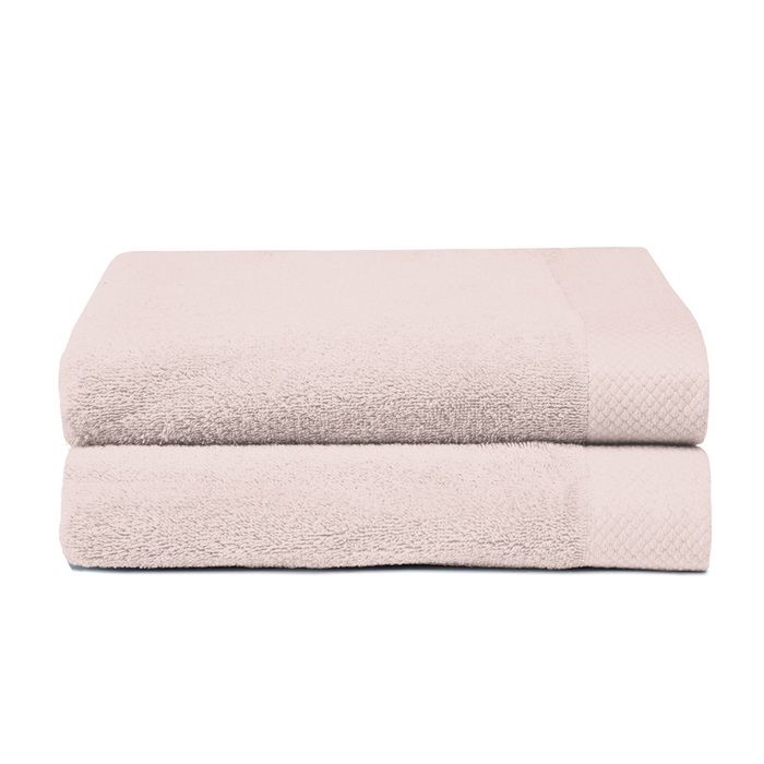 Seahorse Pure baddoek 60x110cm parel roze (2 stuks)