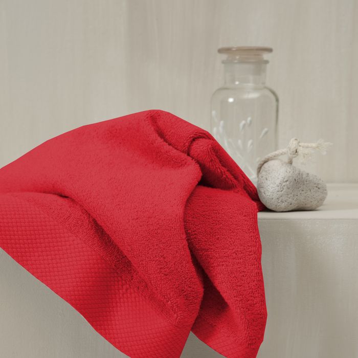 Seahorse Pure baddoek 60x110cm rood (3 stuks)