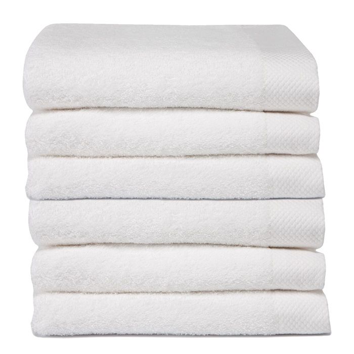 Seahorse Pure baddoek 60x110cm wit (6 stuks)