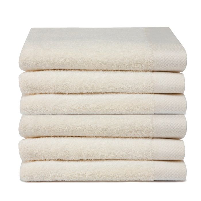 Seahorse Pure baddoek 60x110cm crème (6 stuks)