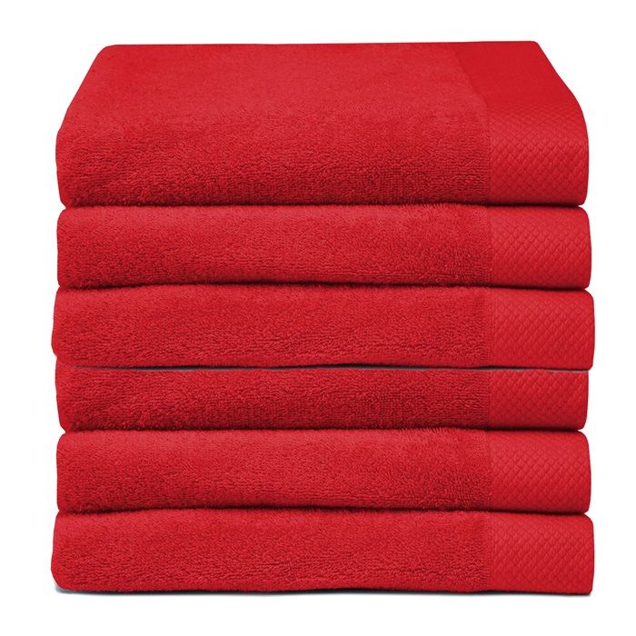 Seahorse Pure baddoek 60x110cm rood (6 stuks)