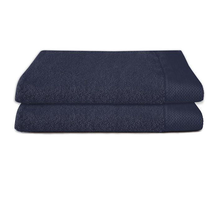 Seahorse Pure douchelaken 70x140cm indigo (2 stuks)